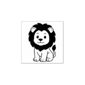 Süße Cartoon-Löwe 1x1 Gummistempel (Prägung)