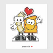 Süsse Cartoon Mac'n Cheese Vinyl Sticker (Blatt)