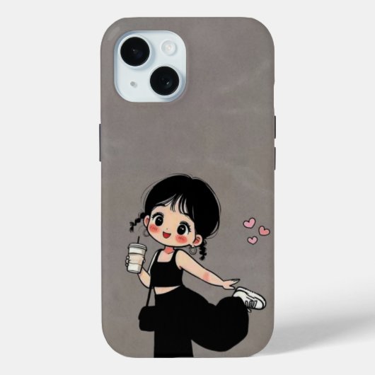 Süße Cartoon-Mädchen-Handyhülle Case-Mate iPhone Hülle (Rückseite)