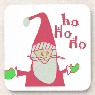 Süße Cartoon-Maus-Weihnachtsmann-Kollektion. Untersetzer