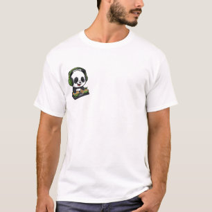 Süße Cartoon-Panda-DJ mischt Musik T-Shirt