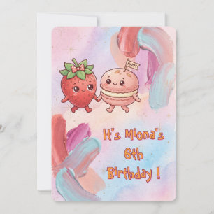 Süße Cartoon-Party-Geburtstag Einladung