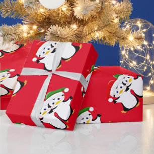 Süße Cartoon-Pinguine Geschenkpapier