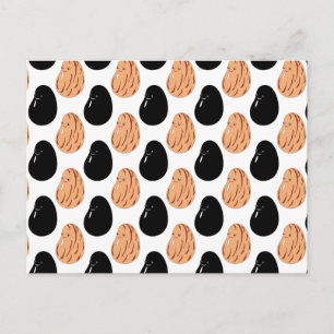 Süße Cartoon-Pinto- und Schwarze Bohnen  Postkarte