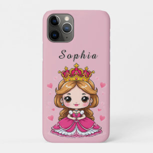 Süße Cartoon-Prinzessin im rosa Kleid Case-Mate iPhone Hülle