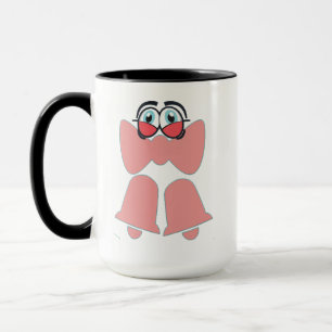 Süße Cartoon-Rosa-Schleife Tasse