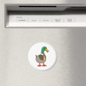 Süße Cartoon-Stockente mit Krawatte Magnet (In Situ (Geschirrspüler))