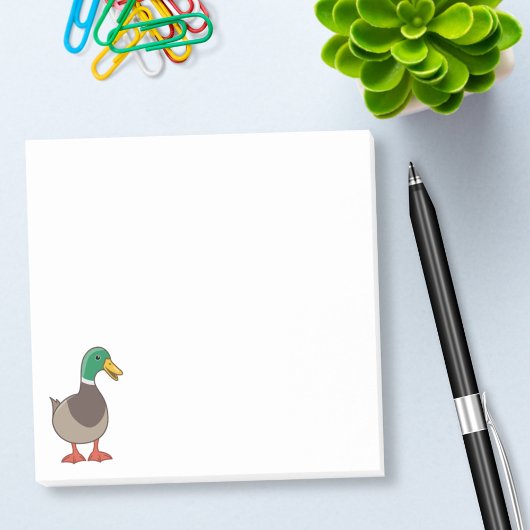 Süße Cartoon-Stockente Post-it Klebezettel