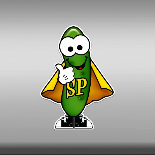 Süsse Cartoon Super Pickle Vinyl Aufkleber