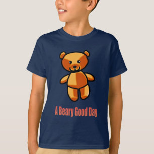 Süße Cartoon-Teddybär-Wortspiel-Illustration T-Shirt