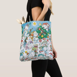 Süße Cartoon-Weihnachten Eisbär Pinguin Party Tasche