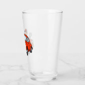 Süße Cartoon-Werkstatt mit roter Auto-Illustration Glas (Links)