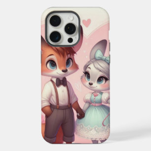 Süße Cartoonfüchse Valentinstag iPhone 15 Pro Max Hülle