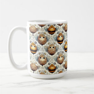 Süße, cartoonhafte Biene Kaffeetasse