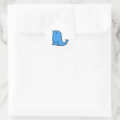 süße Cartoonrobbe Runder Aufkleber (Tasche)