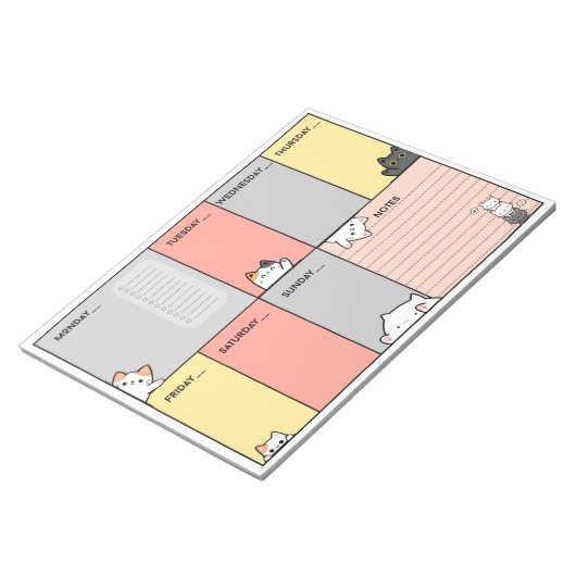 Süsse Cat A4 Wochenplaner/Notizblock Notizblock (angewinkelt)
