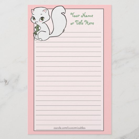 Süsse Cat Stationary Briefpapier (Vorderseite)
