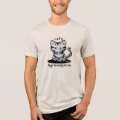 Süsse Cat Tabby Tri-Blend Shirt (Vorderseite)