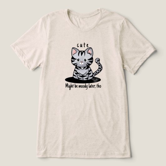 Süsse Cat Tabby Tri-Blend Shirt (Design Vorderseite)