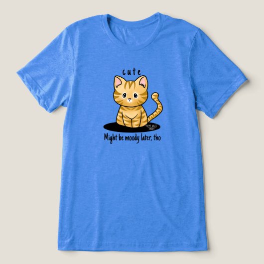 Süsse Cat Tabby Tri-Blend Shirt (Design Vorderseite)