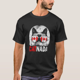 Süße Catnada  Kanada Katze Ahornblatt Kanadische S T-Shirt