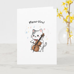 Süße Cellokatze Musikerin Karte
