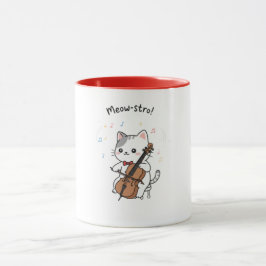 Süße Cellokatze Musikerin Tasse