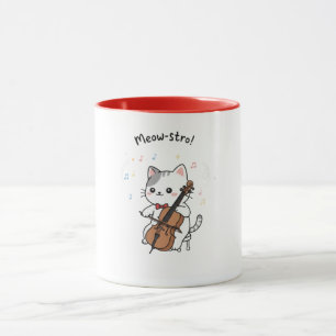 Süße Cellokatze Musikerin  Tasse