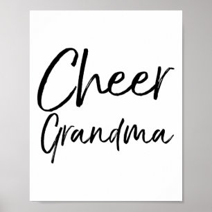 Süße Cheerleader-Oma-Geschenke für Frauen jubeln Poster