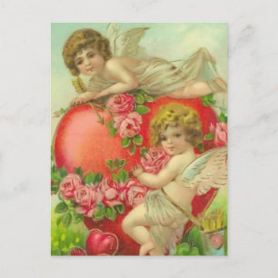 Süße Cherubs und Herzen Postkarte