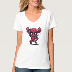 Süße Chibi-Deadpool-Hantel-T-Shirt Lustig T-Shirt