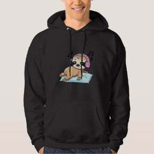 Süße Chibi-Faultier hört Musik � Entspannend Hoodie