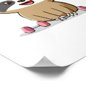 Süße Chibi-Faultier-Workout � Lustiges Kawaii-Gym- Poster (Ecke)