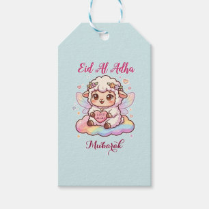 Süße Chibi-Fee-Schaf-Regenbogen-Eid-Adha-Mubarak Geschenkanhänger