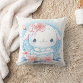 Süße Chibi-Hasen-Illustration Kissen (Decke)
