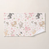 Süße Chibi-Kätzchen und Kirschblüten Badhandtuch Set (Handtuch)