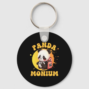 Süße Chibi Kawaii Panda Name Schuljahr Auf Der Rüc Schlüsselanhänger