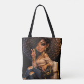 Süße Chibi Mädchen-Tragetasche Tasche (Rückseite)