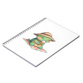 Süße Chibi-Schildkröte mit Strohhut beim Eisessen Notizblock (Linke Seite)