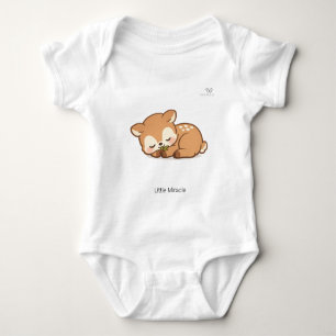 Süße Chibi schlafende Reh Baby Bo Strampler