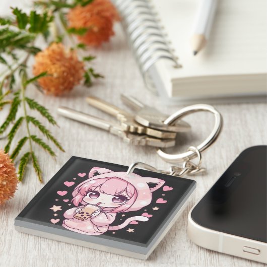 Süße Chibi Stimmung Schlüsselanhänger (Vorderseite rechts)
