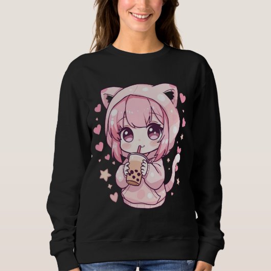 Süße Chibi Stimmung Sweatshirt (Vorderseite)