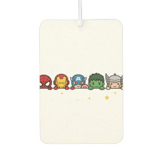 Süße Chibi-Superhelden-Team-Peeking-Grafik Autolufterfrischer