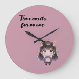Süße Chibi-Uhr Große Wanduhr