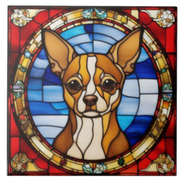 Süße Chihuahua-Hunde-Grußkarte Fliese