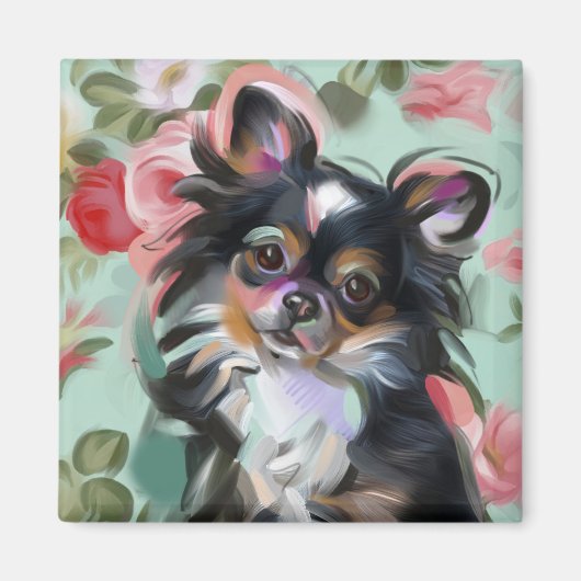 'Süße' Chihuahua-Hundekunst-Magnet Magnet (Vorne)