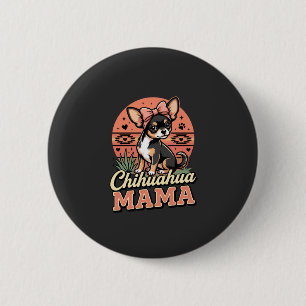 Süße Chihuahua-Mama-Schleife-Hundemama Button