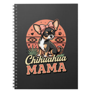 Süße Chihuahua-Mama-Schleife-Hundemama Notizblock