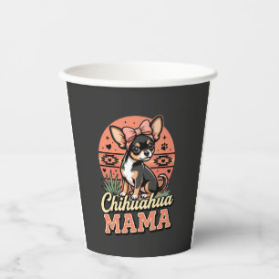 Süße Chihuahua-Mama-Schleife-Hundemama Pappbecher