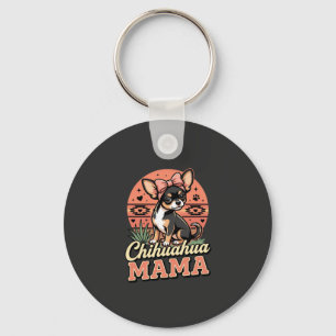 Süße Chihuahua-Mama-Schleife-Hundemama Schlüsselanhänger